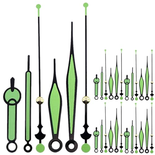 IMIKEYA 10 Sets Leuchtende Uhrzeiger, Aluminium Wanduhr Zeiger Im Dunkeln Leuchtende, Wanduhrzeiger Quarz Uhrwerk Zeiger Zubehör für Reparaturteile Ersatz von IMIKEYA