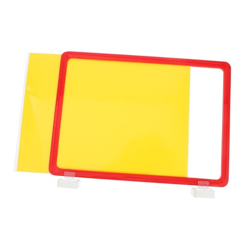 IMIKEYA Magnetisches Lager Schild Rotrahmen Klassifizierungs Label Wiederbeschreibbar Vielseitiges Magnet Schild für Lager Werkstatt und Materialkennzeichnung Einfache Montage Glatte von IMIKEYA