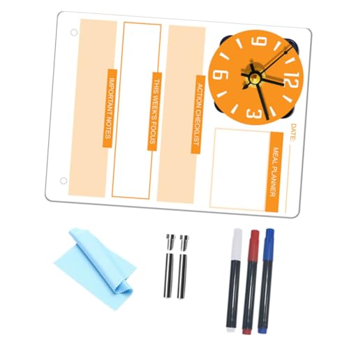IMIKEYA Memo Board mit Uhrfunktion Stabiles Tisch whiteboard Trocken Abwischbar Dekoratives DIY Planungsbrett für Büro und Zuhause Langlebig und Kratzfest Klare Anzeige für Tagesplanung IMIKEYA Memo Board mit Uhrfunktion Stabiles Tisch whiteboard Trocken Abwischbar Dekoratives DIY Planungsbrett für Büro und Zuhause Langlebig und Kratzfest Klare Anzeige für Tagesplanung von IMIKEYA