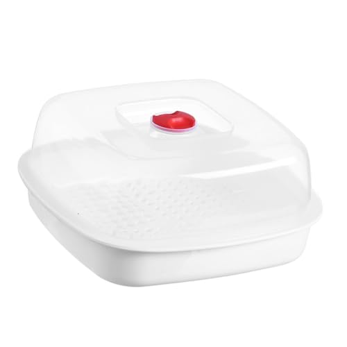 IMIKEYA Mikrowellen-dämpfer Mit Deckel Hochtemperatur Lebensmitteldämpfer Für Fisch Reis Dumplings Praktischer Dampfgarer Für Küche Mit Hitzebeständigem Griff Und Belüftungsöffnungen von IMIKEYA