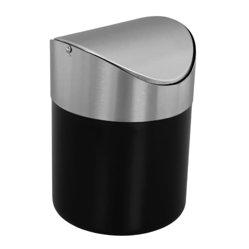 IMIKEYA Mini Tischabfalleimer mit Deckel aus Tragbarer Müllbehälter für Schreibtisch Badezimmer für Kleine Abfälle Stilvolles Design von IMIKEYA