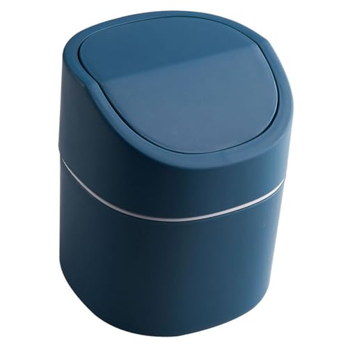 IMIKEYA Mini Tischabfalleimer mit Schwingdeckel Kompakter Kleiner Mülleimer für Schreibtisch und Badezimmer Geruchsreduzierender Abnehmbarer Deckel Leicht zu Reinigen für Küche und Büro von IMIKEYA
