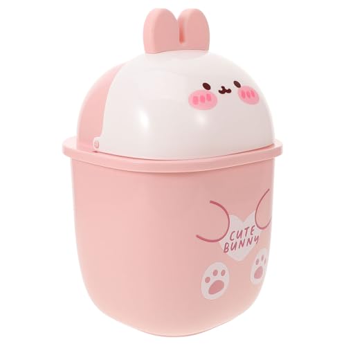 IMIKEYA Mini Tischmülleimer mit Deckel Kleiner Cartoon Papierkorb aus Robustem PP Niedlicher Hasen Abfalleimer für Schreibtisch Multifunktionaler Desktop Abfallbehälter in Weiß IMIKEYA Mini Tischmülleimer mit Deckel Kleiner Cartoon Papierkorb aus Robustem PP Niedlicher Hasen Abfalleimer für Schreibtisch Multifunktionaler Desktop Abfallbehälter in Weiß von IMIKEYA
