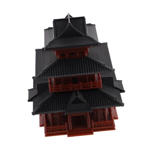 IMIKEYA Miniatur Pagoden Statue Asiatischer Zen Garten Pavillon Dekoration mit Stelzenhaus Design Kompakte Tisch Dekoration für Aquarium und Terrarium Antike für Feengarten Zubehör von IMIKEYA