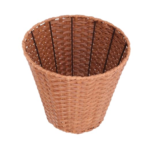 IMIKEYA Nachahmung Rattan Gewebter Lagerkorb Multifunktionaler Abfalleimer für Zuhause für Wohnzimmer und Büro Leicht und Perfektes von IMIKEYA