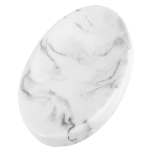 IMIKEYA Nordische Marmormuster Seifenschale aus Resin Langlebiger Seifenhalter mit Abfluss Kompakte Aufbewahrung für Bad Dusche Küche und Reise Multifunktionale Ablage für Schmuck und von IMIKEYA