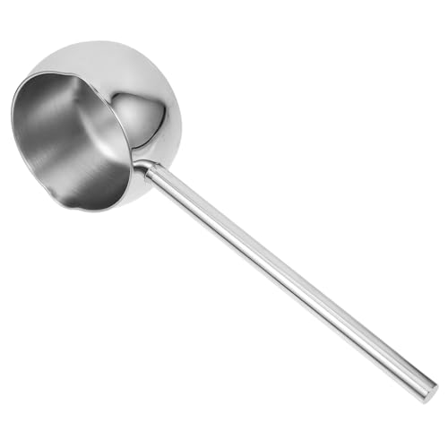 IMIKEYA Ölspritzer Heißer Öllöffel Servierkelle Öl Ausgießen Kleine Pfanne Öl Ausgießen Kleiner Wok Soßenkelle Zum Servieren Öltopf Ausgießen Mini Ölheiztopf Langer Topf Für von IMIKEYA