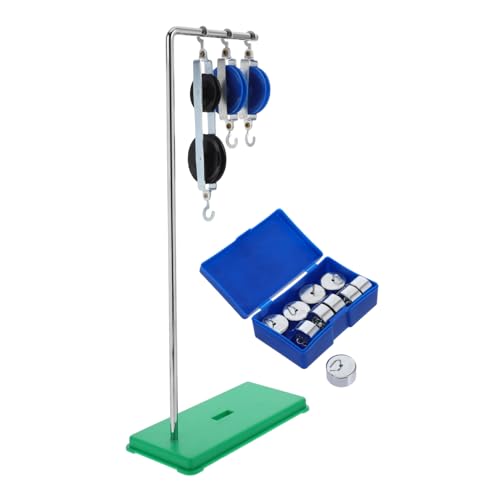 IMIKEYA Physik Flaschenzug set mit Halterung für Experimente Ständer Blaue Seile Roter Beweglicher Haken Schwarzer Doppelblock Hakengewichte Lehrmittel für Wissenschaftsexperimente IMIKEYA Physik Flaschenzug set mit Halterung für Experimente Ständer Blaue Seile Roter Beweglicher Haken Schwarzer Doppelblock Hakengewichte Lehrmittel für Wissenschaftsexperimente von IMIKEYA