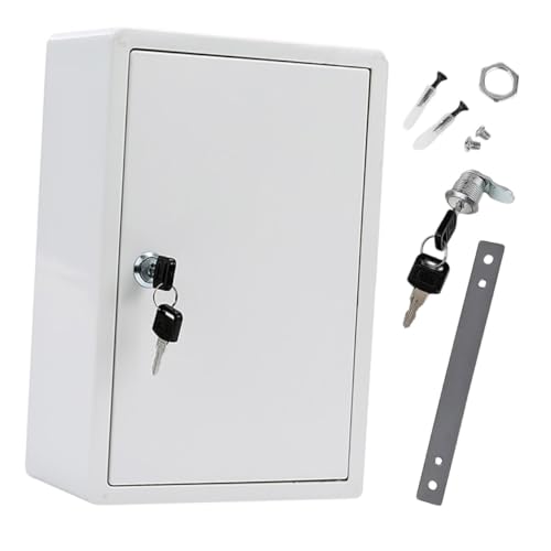 IMIKEYA Plastikmilchkasten Wandmontierter Milchbox für Zuhause Abschließbare Milchbox in Milchweiß für Aufbewahrung von Milch und Paketen Accessoire von IMIKEYA