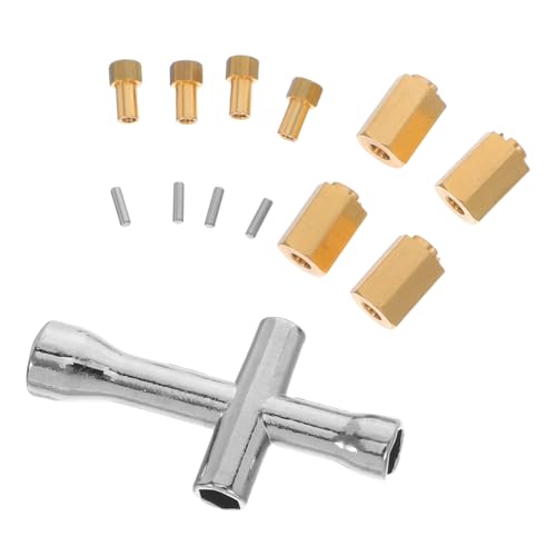 IMIKEYA Präziser Messing Sechskant Radnabenadapter mit Kreuzschlüssel für Rc Modellautos Einfache Installation Kompatibel mit Verschiedenen Modellen Verbessert Stoßdämpfer von IMIKEYA
