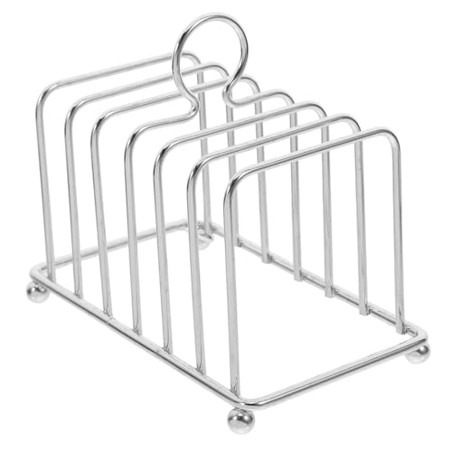 IMIKEYA Backaufbewahrung Brothalter Toasthalter Rack Brotständer Toaster Organizer Toast Rack Brotregal Küchenarbeitsplatten Organizer Toastständer Silber Edelstahl von IMIKEYA