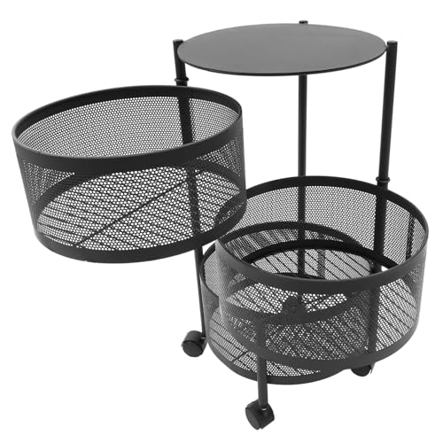 IMIKEYA Rotierendes Mehrschichtiges Lagerregal 360° Drehbar Platzsparendes Küchenregal Beweglicher Aufbewahrungstrolley Für Obst Und Gemüse Abnehmbares Design Für Einfache Handhabung IMIKEYA Rotierendes Mehrschichtiges Lagerregal 360° Drehbar Platzsparendes Küchenregal Beweglicher Aufbewahrungstrolley Für Obst Und Gemüse Abnehmbares Design Für Einfache Handhabung von IMIKEYA