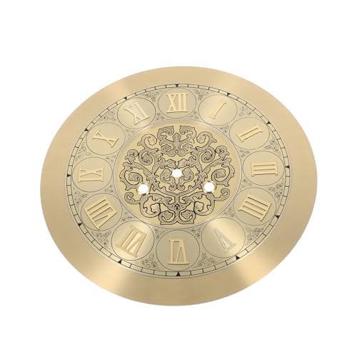 IMIKEYA Runder Wanduhr Dial aus Metall für DIY Projekte Europäischer Vintage Stil mit Römischen Ziffern Hochwertiges Uhrwerk Zubehör für Kreative Wandgestaltung von IMIKEYA