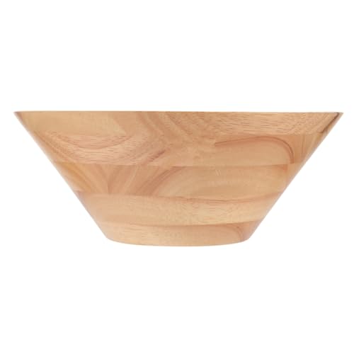 IMIKEYA Salatschüssel Aus Gummiholz Kleine Holzschüssel Holzschalen Für Nussschale Nudelschalen Servierschüssel Aus Holz Servierplatte Aus Holz Sockelschale Aus Holz Holzsitz Obst von IMIKEYA