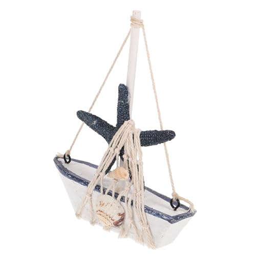 IMIKEYA Segelboot Ornament Für Weinschrank Meeresthema Segelboot Strandzubehör Dekorationen Raumdekor Ozeandekor Segelboot Nautische Dekoration Stranddekor Netze Heimdekor von IMIKEYA