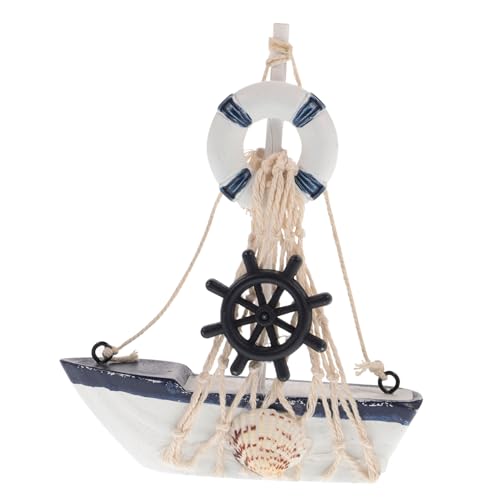IMIKEYA Holz-segelboot Dekoration Im Mediterranen Stil Kreatives Segelboot Ornament Mit Baumwollseilnetz Für Tisch Küche Und Wohnzimmer Als Für Familien IMIKEYA Holz-segelboot Dekoration Im Mediterranen Stil Kreatives Segelboot Ornament Mit Baumwollseilnetz Für Tisch Küche Und Wohnzimmer Als Für Familien von IMIKEYA