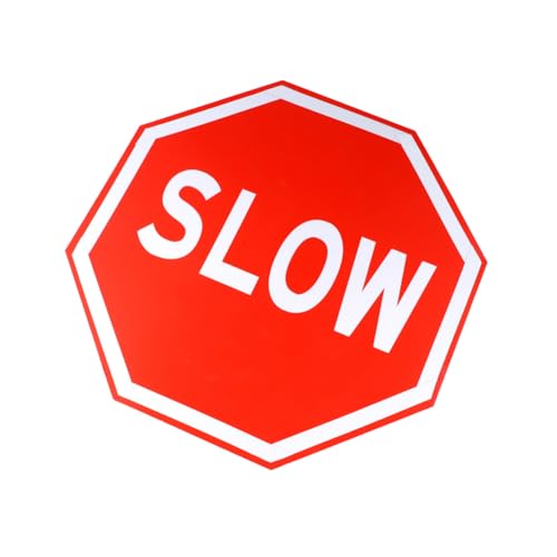 IMIKEYA Slow Verkehrsschild Aluminium Warnschild für Straßenverkehr Reflektierend Wetterfest Sichtbar Geeignet für Innen und Außenbereich Klassisch Rot Weiß Langlebig und Robust IMIKEYA Slow Verkehrsschild Aluminium Warnschild für Straßenverkehr Reflektierend Wetterfest Sichtbar Geeignet für Innen und Außenbereich Klassisch Rot Weiß Langlebig und Robust von IMIKEYA