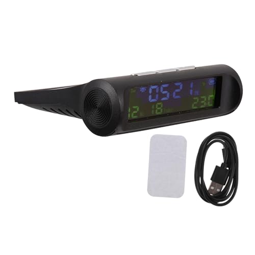 IMIKEYA Solarbetriebene Auto Digitaluhr mit Multifunktionalem Kalender Temperaturanzeige Großer Bildschirm Geeignet für Fahrzeugeinsatz bei Tag und Nacht von IMIKEYA