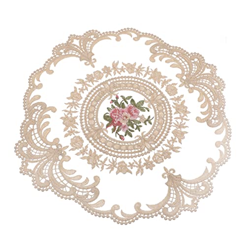 IMIKEYA Wunderschönes Tischset Aus Spitze Im Vintage-Stil – Rundes Stoffdeckchen Dekorativ Perfektes von IMIKEYA