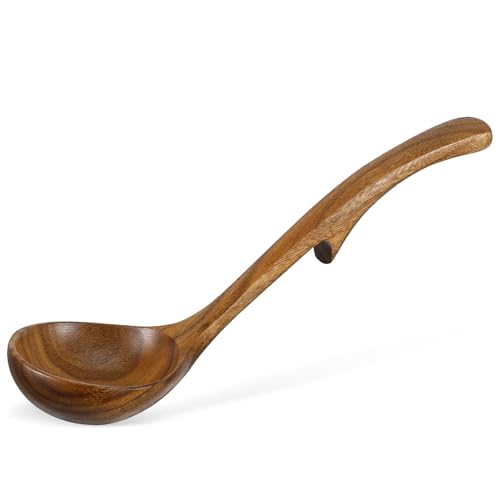 IMIKEYA Suppenkelle aus Holz mit Langem Griff Antihaftbeschichtet für Suppen und Eintöpfe Langlebiges Design Bequemer Griff Vielseitig Einsetzbar Küchenutensil von IMIKEYA