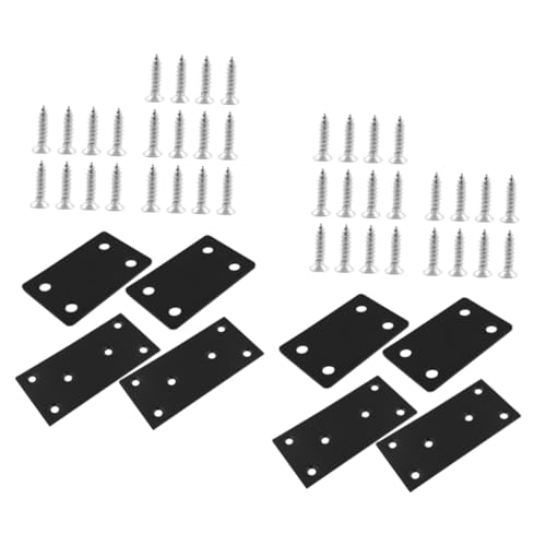 IMIKEYA Teiliges Edelstahl Mending Plate mit Flachen Metallplatten und Schrauben Vielseitige Holzverbindungsverbinder für Möbel Tische und Stühle Rostbeständig und Einfache Montage von IMIKEYA