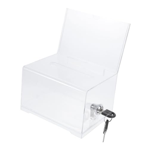 IMIKEYA Transparente Acrylbox für Visitenkarten und Spenden mit Schloss Vielseitige Aufbewahrungs Anzeige box für Messen Business Fundraising Langlebig und Leicht zu Reinigen IMIKEYA Transparente Acrylbox für Visitenkarten und Spenden mit Schloss Vielseitige Aufbewahrungs Anzeige box für Messen Business Fundraising Langlebig und Leicht zu Reinigen von IMIKEYA