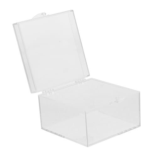 IMIKEYA Transparente Quadratische Display box aus Robustem Kleine Aufbewahrungsbox mit Deckel für Mineralien Schmuck und Sammlerstücke Leichter Stoßfester Kasten zur Präsentation und von IMIKEYA