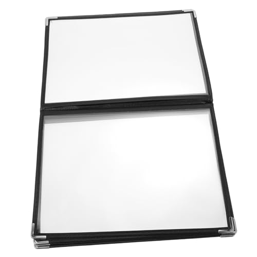 IMIKEYA Transparenter PVC Menüordner mit Seiten Einlagen Loseblättriger Speisekartenhalter für Restaurantbedarf Vielseitiger und Robuster Schutz für Menüs und Notizen von IMIKEYA