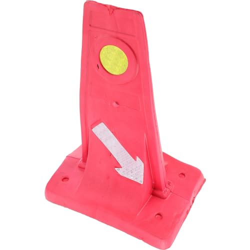 IMIKEYA Verkehrsleitkegel aus Reflektierendes Warnschild für Straßen zur Verkehrslenkung und Parkplatzsicherung Rot Stabil und Platzsparend von IMIKEYA