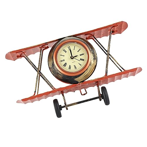 IMIKEYA Vintage-Stil Flugzeug Uhr Home Decor Metall Handwerk Retro Schreibtisch Uhr Schlafzimmer Zubehör IMIKEYA Vintage-Stil Flugzeug Uhr Home Decor Metall Handwerk Retro Schreibtisch Uhr Schlafzimmer Zubehör von IMIKEYA