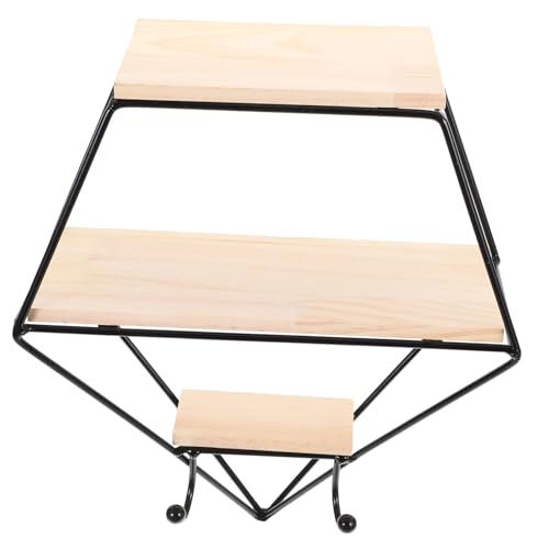 IMIKEYA Wand-schweberegal Mit Haken Nordisches Design Regal Für Wand Dekoratives Schlafzimmer-Display Kleinigkeiten-Organizer Praktische Aufbewahrungslösung von IMIKEYA