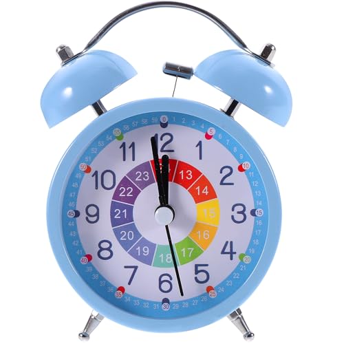 IMIKEYA Wecker Esstischdekoration Doppelglockenwecker Quarz-Analoguhr Kinderwecker Geräuschloser Tischwecker Für Schlafzimmer Und Heimdekoration Tischdekoration Wecker Kinder von IMIKEYA