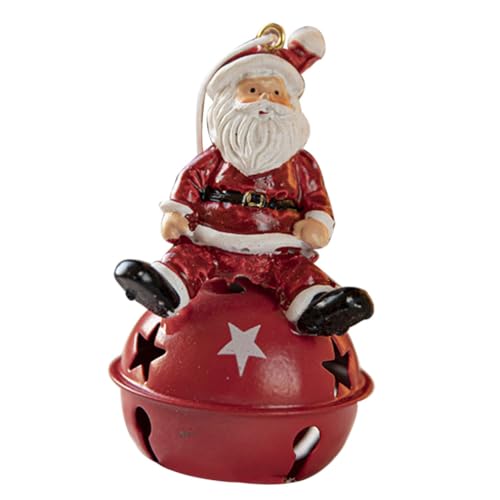 IMIKEYA Weihnachtsdekoration Christbaumschmuck Weihnachtsmann Und Glocken Hängedekoration Aus Harz Festliche Weihnachtsglocken Für Nostalgische Weihnachtsdeko von IMIKEYA