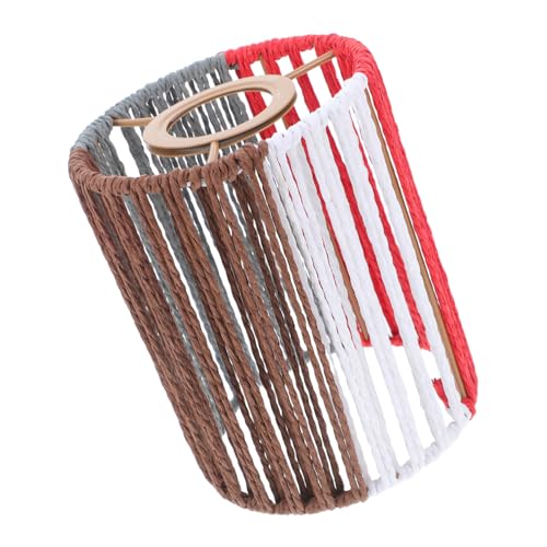 IMIKEYA Woven Paper Rope Lamp Shade Klein Zylinderform Lichtabdeckung für Pendelleuchte Wandlampe Stehlampe und Schreibtischlampe Minimalistisches Design Einfach zu Montieren Vielseitig von IMIKEYA