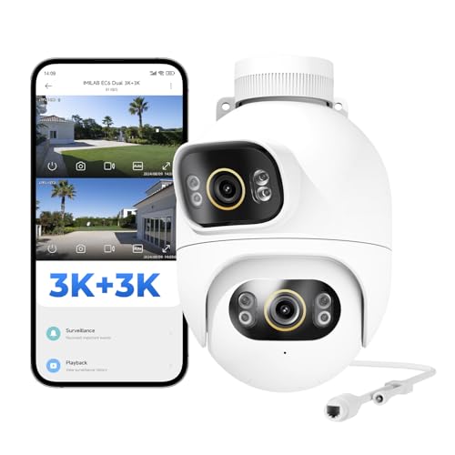 IMILAB EC6 Dual 3K+3K WiFi Plug-in Spotlight Camera: Dual Cameras for Home Security, 360 Coverage Surveillance PTZ Outdoor Camera, 24/7 Recording, Motion-Activated Spotlight, Color Night Vision IMILAB EC6 Dual 3K+3K WiFi Plug-in Spotlight Camera: Dual Cameras for Home Security, 360 Coverage Surveillance PTZ Outdoor Camera, 24/7 Recording, Motion-Activated Spotlight, Color Night Vision von IMILAB
