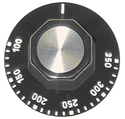 Alto-Shaam Knebel für Backofen Mastro CAB0099 für Thermostat ø 50mm 100-350°C für Achse ø 6x4,6mm mit Abflachung oben schwarz von IMIT