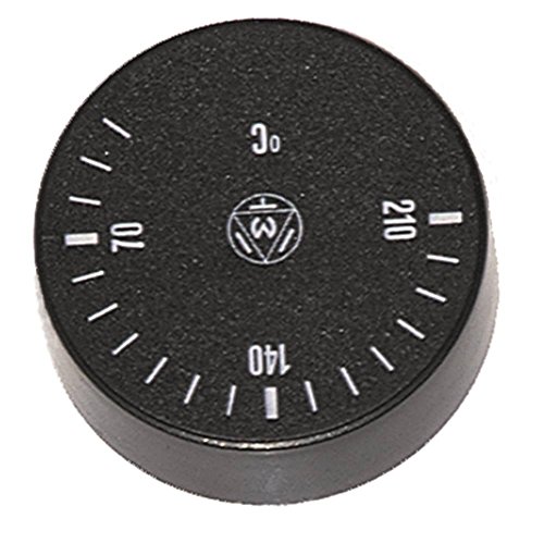 IMIT Knebel für Thermostat ø 42mm 40-210°C für Achse ø 6x4,6mm mit Abflachung -135° schwarz max. Temperatur 210°C von IMIT