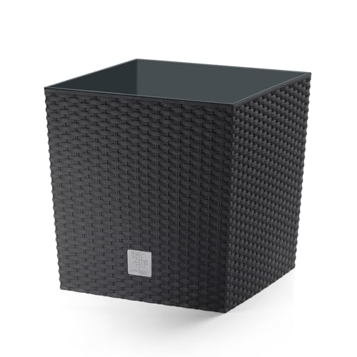 Blumentopf Pflanzen Rato Square Low dekorativ aus Kunststoff 40 x 40 x 40,8 cm für Innen und Außen quadratisch Farbe Schwarz 64 Liter Modernes Design Blumentopf Pflanzen Rato Square Low dekorativ aus Kunststoff 40 x 40 x 40,8 cm für Innen und Außen quadratisch Farbe Schwarz 64 Liter Modernes Design von IMJ-Global
