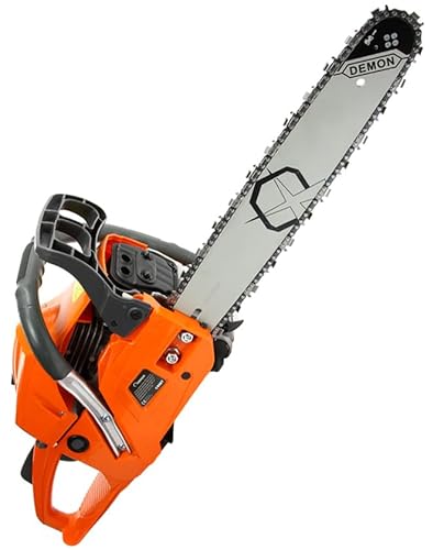 Demon Motorsäge mit Verbrennungsmotor | 2-Takt | luftgekühlt | 2200 W | 55 cc | 8500 U/min | Nutzschnitt 38 cm | Anti-Vibrationssystem von IMJ-Global