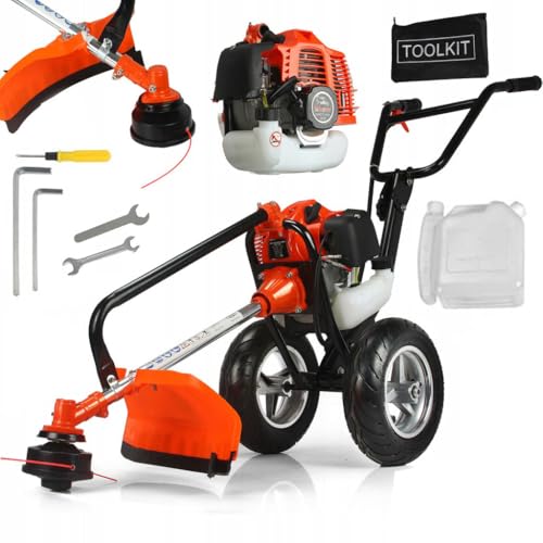 Freischneider mit Verbrennungsrädern DEMON | 2-Takt-Motor | Luftkühlung | 1,9 PS | Drehzahl max. 9500 U/min | Schnittbereich des Fadens 42 cm von IMJ-Global