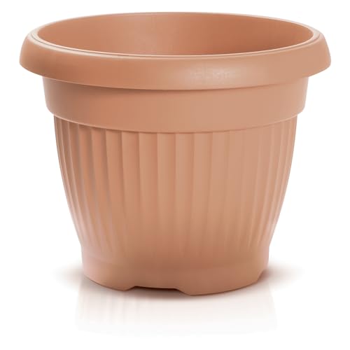 IMJ-Global Pflanztopf Blumen DCE50 TERRA Großer Rund Ø50 cm für den Innenbereich Terrakotta 38 Liter Ø50 x 39 cm Design Klassischer Balkonkasten aus Kunststoff von IMJ-Global