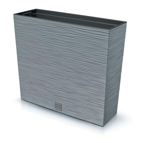 IMJ-Global Rechteckiger Blumentopf Furu Case aus Kunststoff 58 x 18 x 49,8 cm für Innen und Außen Grau 44 Liter Modernes Design von IMJ-Global