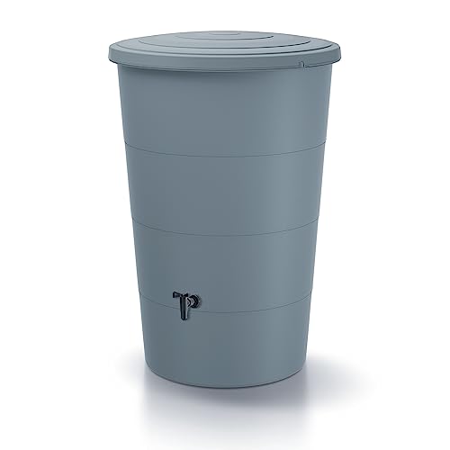 Wassertank Smooth 160L | Ø60 x 87,8 cm | Inklusive Wasserhahn und Wasserauffangsystem | Gartentank | Farbe Grau modernes Design Wassertank Smooth 160L | Ø60 x 87,8 cm | Inklusive Wasserhahn und Wasserauffangsystem | Gartentank | Farbe Grau modernes Design von IMJ-Global