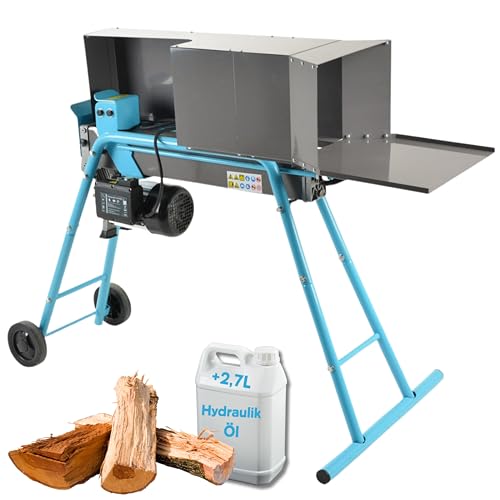 IMLEX Holzspalter 230v liegend 7 Tonnen | elektrisch 230 Volt, Spaltlänge 520mm, inkl. 2,7 Liter Hydrauliköl | Brennholzspalter hydraulisch Spaltkraft 7t 2200W von IMLEX
