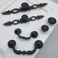 16, 5 cm Schwarz Schubladengriffe Möbelknäufe Knäufe Vintage Möbelgriffe 96 128 160mm von IMMERSEHOME