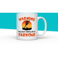 Lustige Parkour Tasse, Warnung Kann Beginnen, Über Zu Sprechen, Freerunning, Weihnachten, Geburtstag, Geschenk Für Ihn, Extremsport von IMMOSS