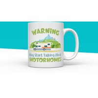 Lustige Wohnmobil Tasse, Warnung Kann Beginnen, Über Wohnmobile Zu Sprechen, Campervan Becher, Geschenk, Wohnwagen Weihnachten Camping Geschenk von IMMOSS