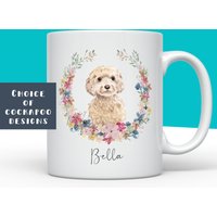 Personalisierte Cockapoo Tasse, Blumen Geschenk, Tasse Hundeliebhaber Hund Weihnachtsbecher, Geschenk Für Besitzer, Weihnachten von IMMOSS