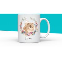 Personalisierte Pommern Tasse, Pommeranian Geschenk, Süße Pomeranian Hundeliebhaber Hund Weihnachtsbecher, Besitzer Geschenk Weihnachten von IMMOSS