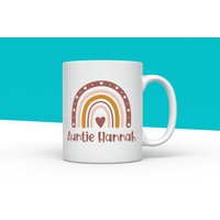 Personalisierte Regenbogen Tante Tasse, Geschenk, Geburtstag, Schwangerschaft Ankündigung Neue Geschenk Zu Werden Kaffeebecher Weihnachten von IMMOSS